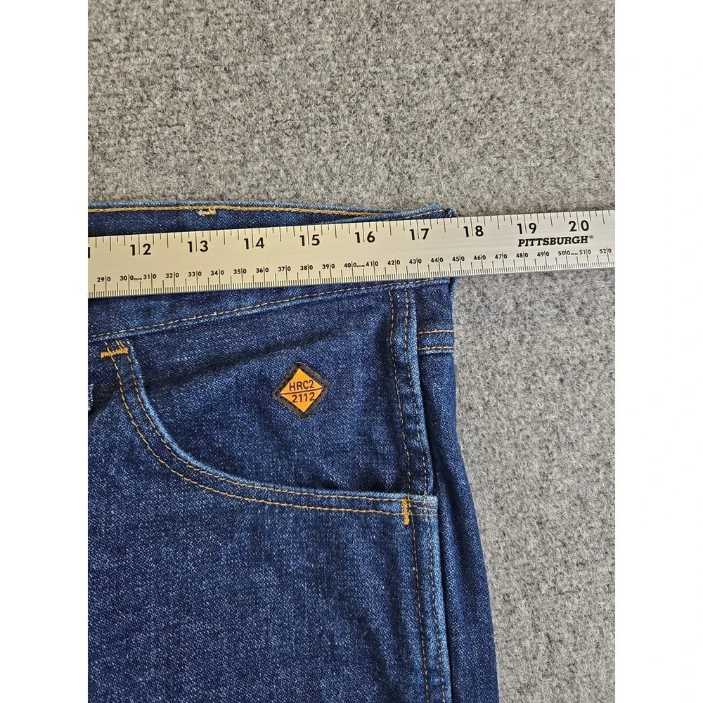 Wrangler FR Flame Resistant Slim Fit Jeans Mens 34x30 Workwear Blue Denim 1645
